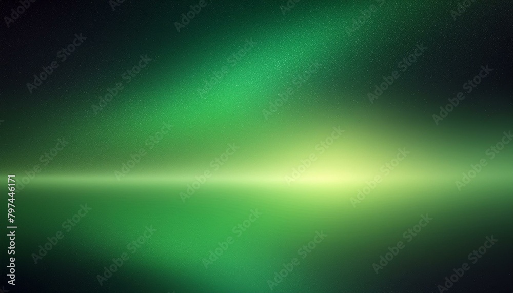 Green Gradient Banner Header Design: Glowing Light and Dark Background