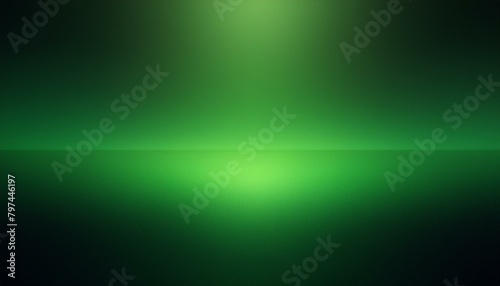 Glowing Green Gradient Background: Grainy Texture with Copy Space