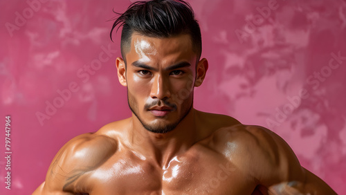 Youthful Strength: Short-Haired Male Muay Thai Athlete, Dynamic Impact: Young Fighter with Short Hair, Athletic Precision: Youthful Muay Thai Warrior, Energetic Presence: Muay Thai Athlete's Portrait