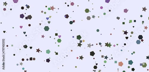 confetti on white background