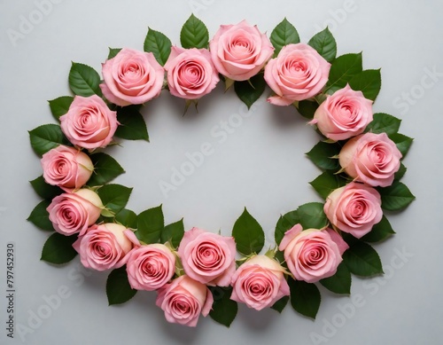 Decorative  flowers Floral Background with frame shape
