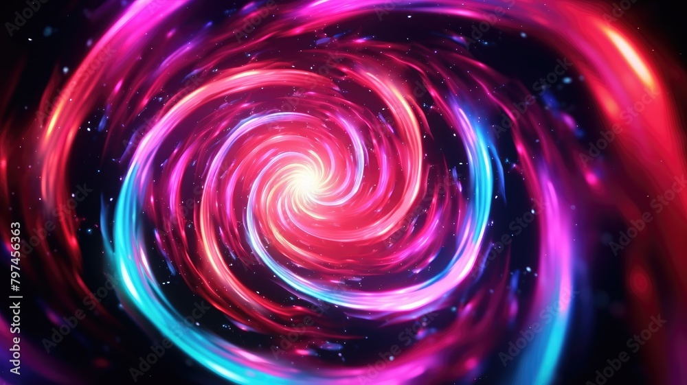 Vibrant cosmic swirl of colors evoking a dynamic, abstract galaxy Vibrant cosmic swirl of colors evoking a dynamic, abstract galaxy