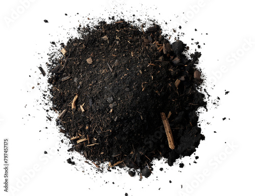 pile of black earth transparent background PNG photo