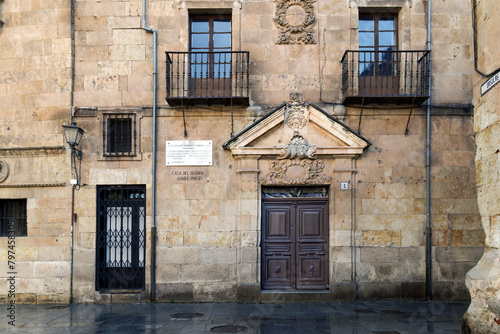 House where the writer Miguel de Unamuno lived and died. Salamanca, Spain. photo