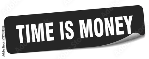 Foto time is money sticker. time is money label