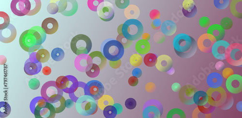 seamless pattern with colorful circles