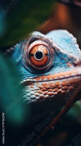 a close up of a lizard's face © Balaraw