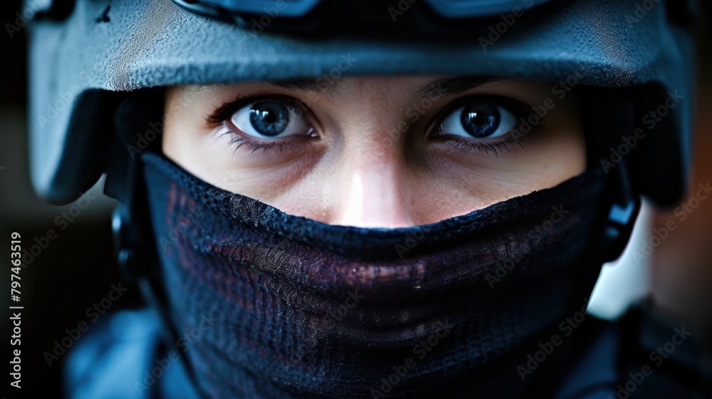 a close up of a woman's face