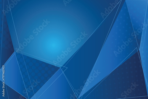 modern and abstract blue triangles pattern background, blue 3d effect geometric banner photo