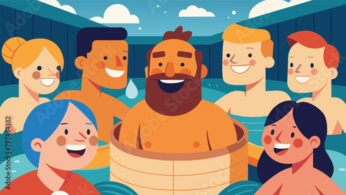Warm smiles and friendly chatter fill the sauna as strangers become fast friends..