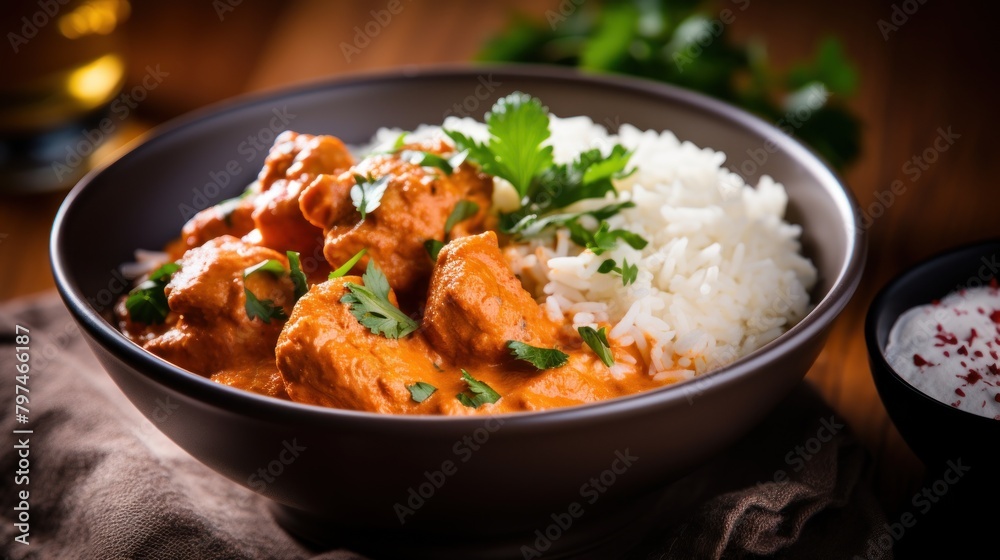 a bowl of food with rice and meat