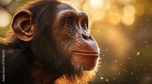 a close up of a monkey photo