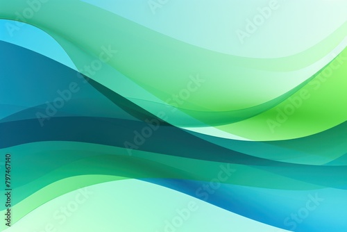a blue and green waves