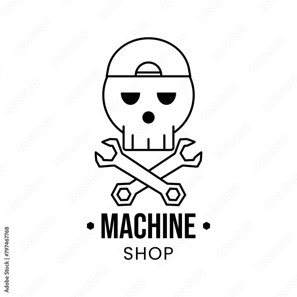 Tshirt Design Lineart Skull Graphic Design premium vector Tshirt Design Lineart Skull Graphic Design premium vector