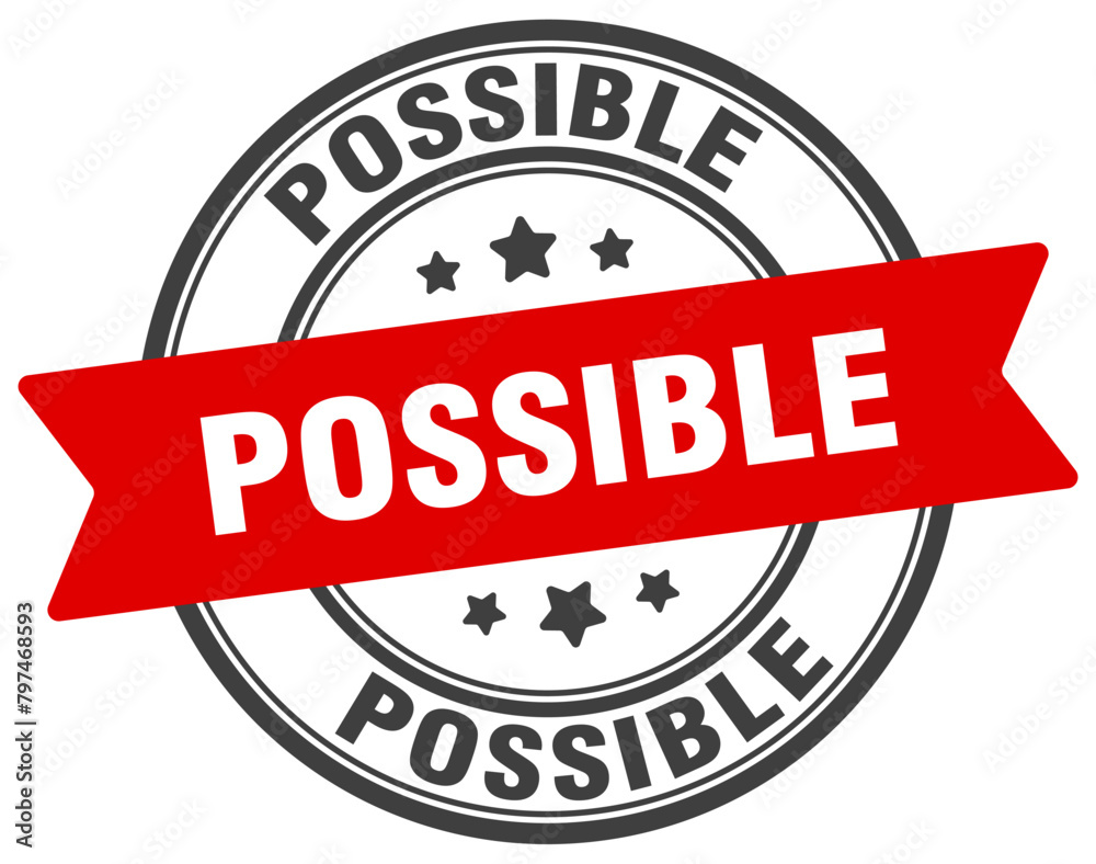 possible stamp. possible label on transparent background. round sign possible stamp. possible label on transparent background. round sign