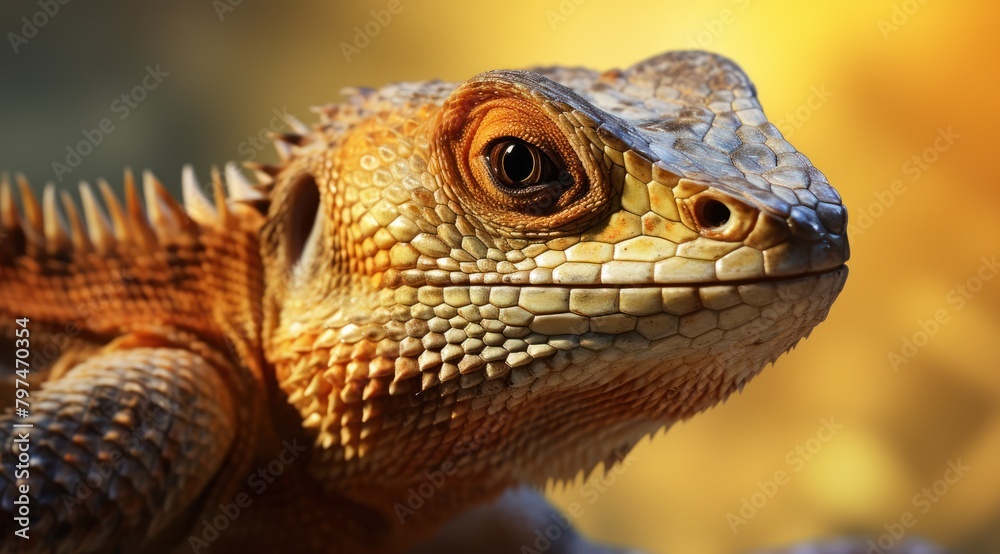 a close up of a lizard