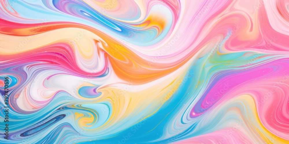 a colorful swirls of paint