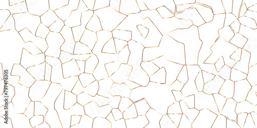 Golden gradient lines strokes abstract cracked wall texture broken glass effect vector photo