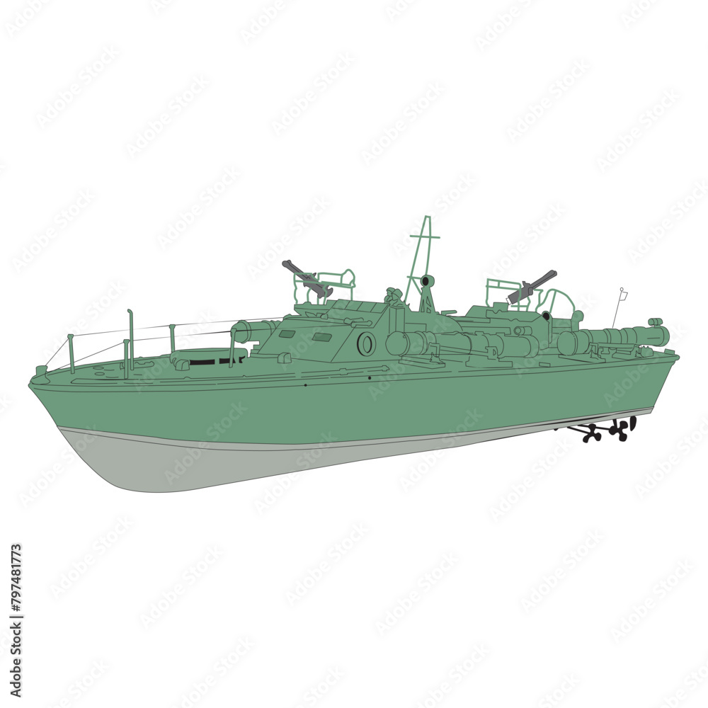 Fototapeta premium Combat aircraft carrier icon flat vector. Naval view. Boat sea isolated on a white background