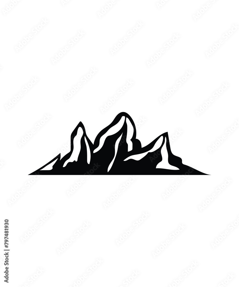 Fototapeta premium mountain icon, vector best flat icon.