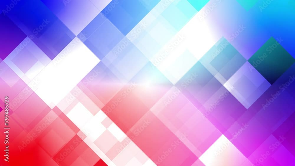 抽象的でカラフルなモザイクの背景。赤、青、黄色、紫と白の光沢のある質感で傾いた正方形の抽象的なテンプレートの背景 抽象的でカラフルなモザイクの背景。赤、青、黄色、紫と白の光沢のある質感で傾いた正方形の抽象的なテンプレートの背景