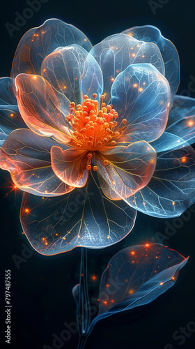 Beautiful Flower wallpaper with Generative Ai