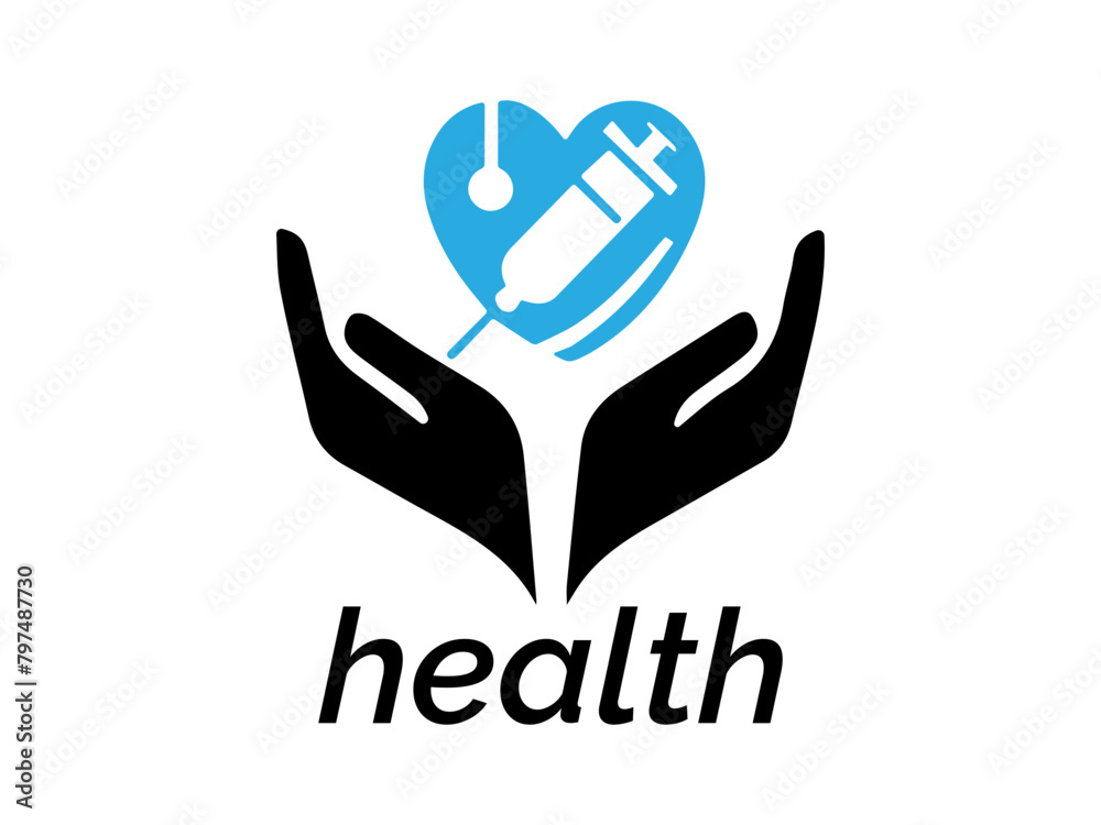 Obraz premium Health and medical logo design vector