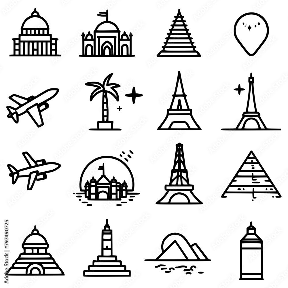 vacation icon, travel icon, beach icon, summer icon, airplane icon, tourism icon, nature icon, mountain icon, tour icon, travel destinations icon, transportation icon, transport icon, weather icon, lu