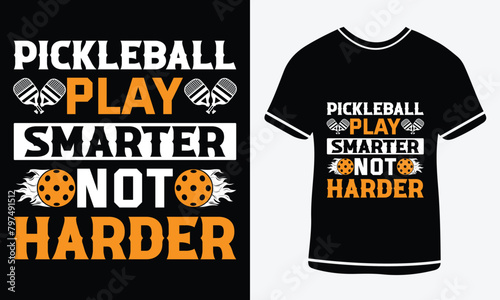 Pickleball t-shirt design vector print template. Best pickleball t-shirt design paddle vector t-shirt vector bundle, pickleball shirt Pickle ball Design print vector.
