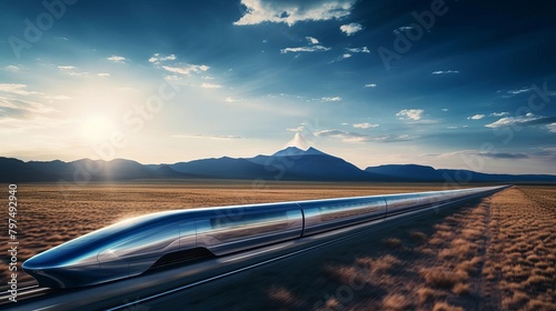 Hyperloop train concept art photo