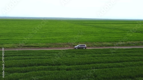 Green is riding grace field aerial view photo