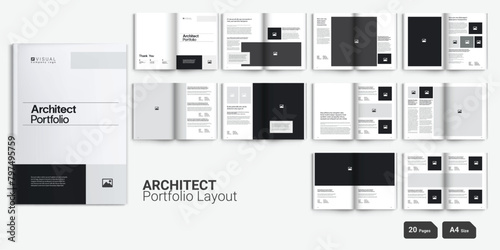 Architect Portfolio Brochure Template Design Portfolio Layout Editorial Design