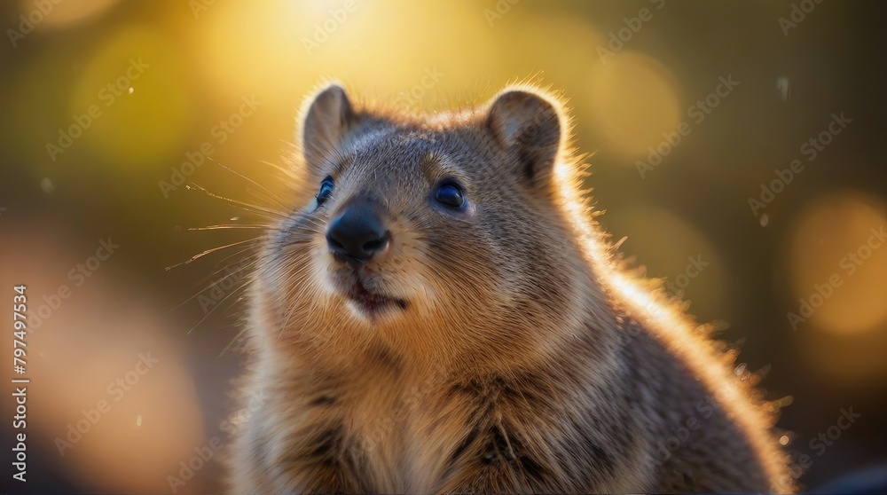 Fototapeta premium squirrel on a bench