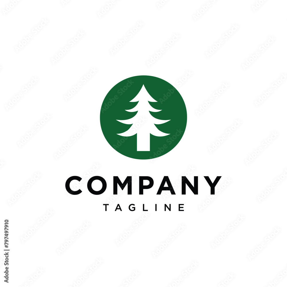 Letter O Pine Tree Logo icon vector template Letter O Pine Tree Logo icon vector template