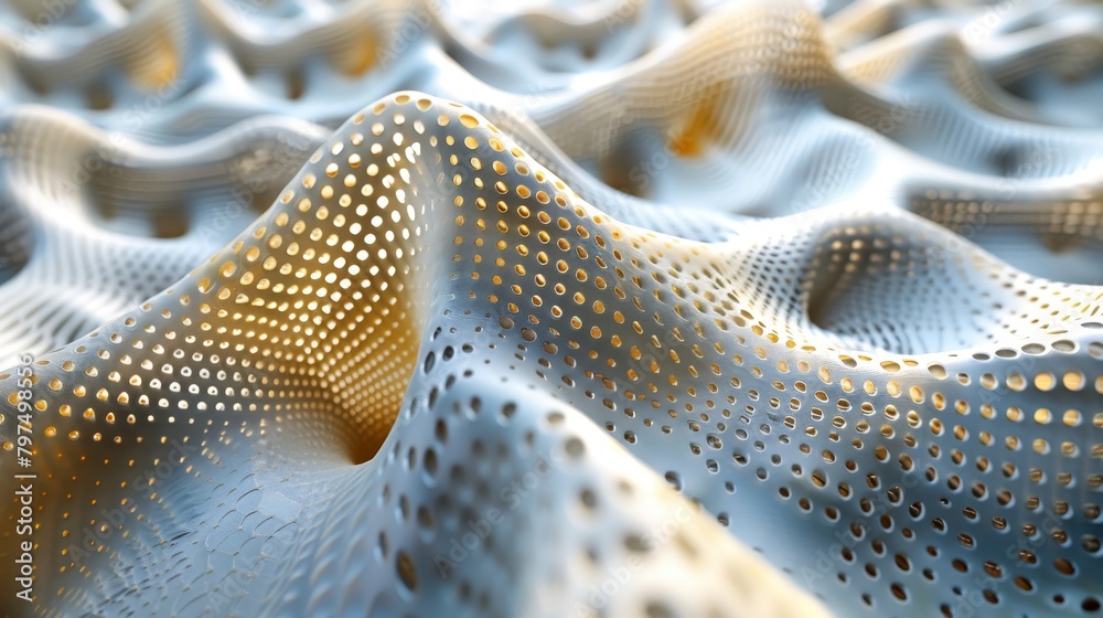 Obraz premium Grid Art: A 3D vector illustration of an artistic composition created using grid-based techniques