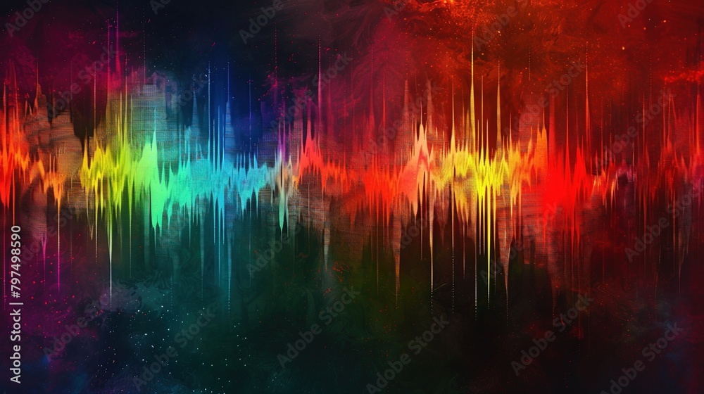 A vibrant, multi-colored spectrum symbolizing the diversity of world music