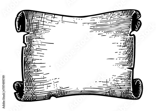 engraving black and white outline