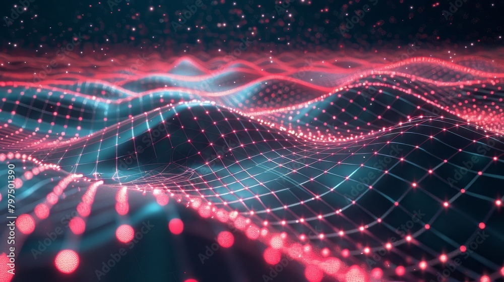 Grid Texture: A 3D vector illustration of a grid overlay on a photograph Grid Texture: A 3D vector illustration of a grid overlay on a photograph
