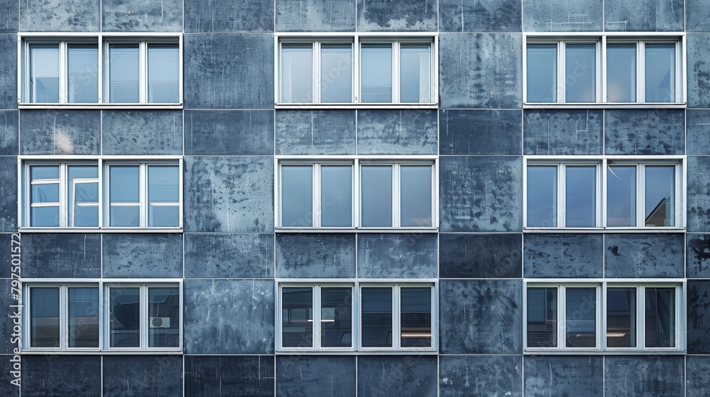 Grid Texture: A photo of a grid of windows on a building facade Grid Texture: A photo of a grid of windows on a building facade