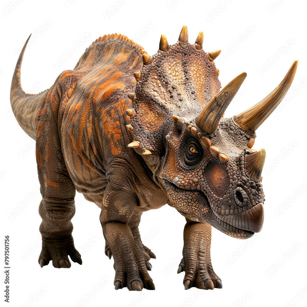 Fototapeta premium triceratops dinosaur isolated on transparent background
