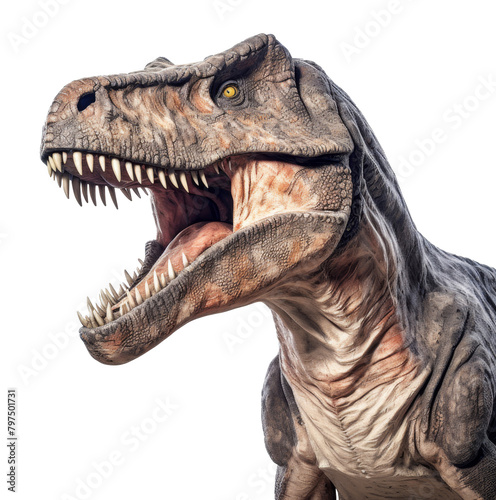 t-rex tyrannosarus dinosaur isolated on transparent background