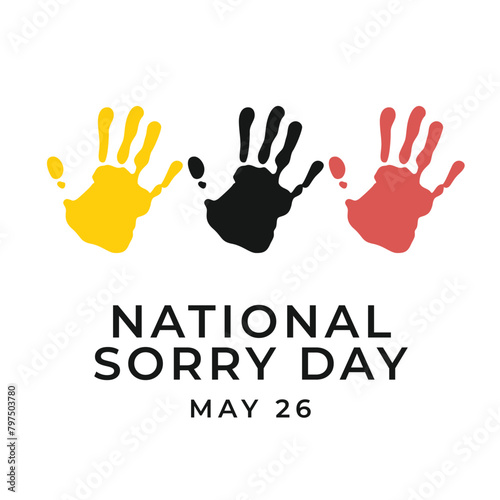 vector graphic of National Sorry Day ideal for National Sorry Day celebration.