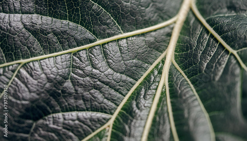 A macro shot of a leaf's vein network, its life-giving pathways forming an organic background