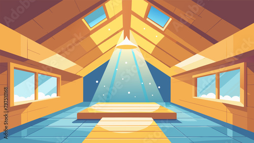Natural light pours in through ceiling skylights creating a warm and inviting ambiance in the sauna area..