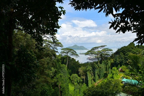 Aussicht Sans Soucis Road Mahé Seychellen