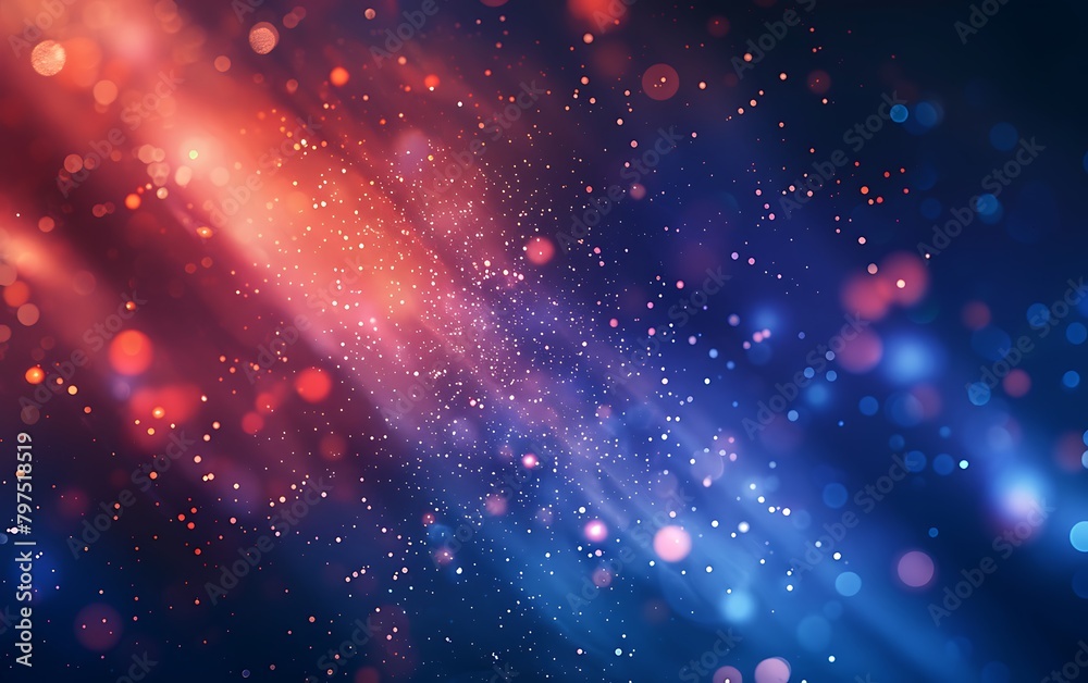 Naklejka premium Abstract background with bokeh defocused lights and stars