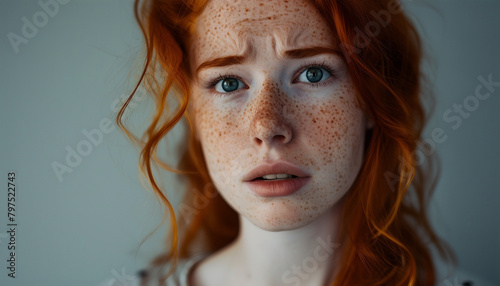 Envy Unleashed: The Intense Expression of a Jealous Redhead Woman