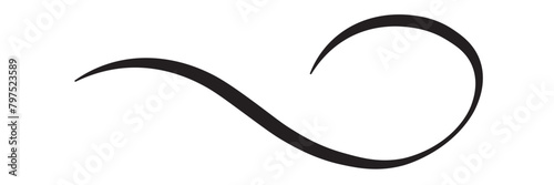 Abstract wavy thin line. Squiggle elements. Vector isolated illustration eps10