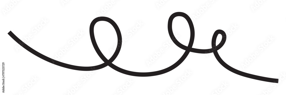 Abstract wavy thin line. Squiggle elements. Vector isolated illustration eps10 Abstract wavy thin line. Squiggle elements. Vector isolated illustration eps10