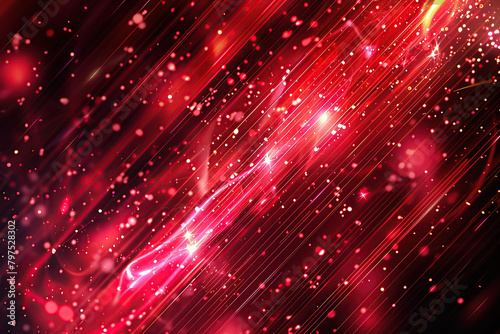 horizontal image of a glowing red abstract technology theme background © AlfredoGiordano